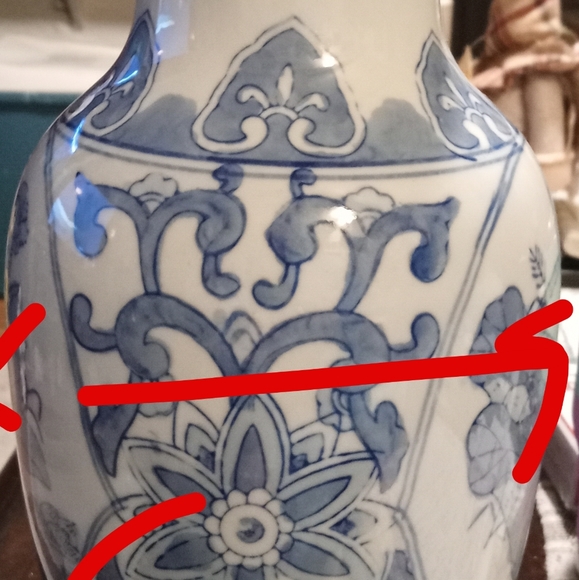 2pc lot blue& white Chinese porcelain vases - Picture 7 of 13